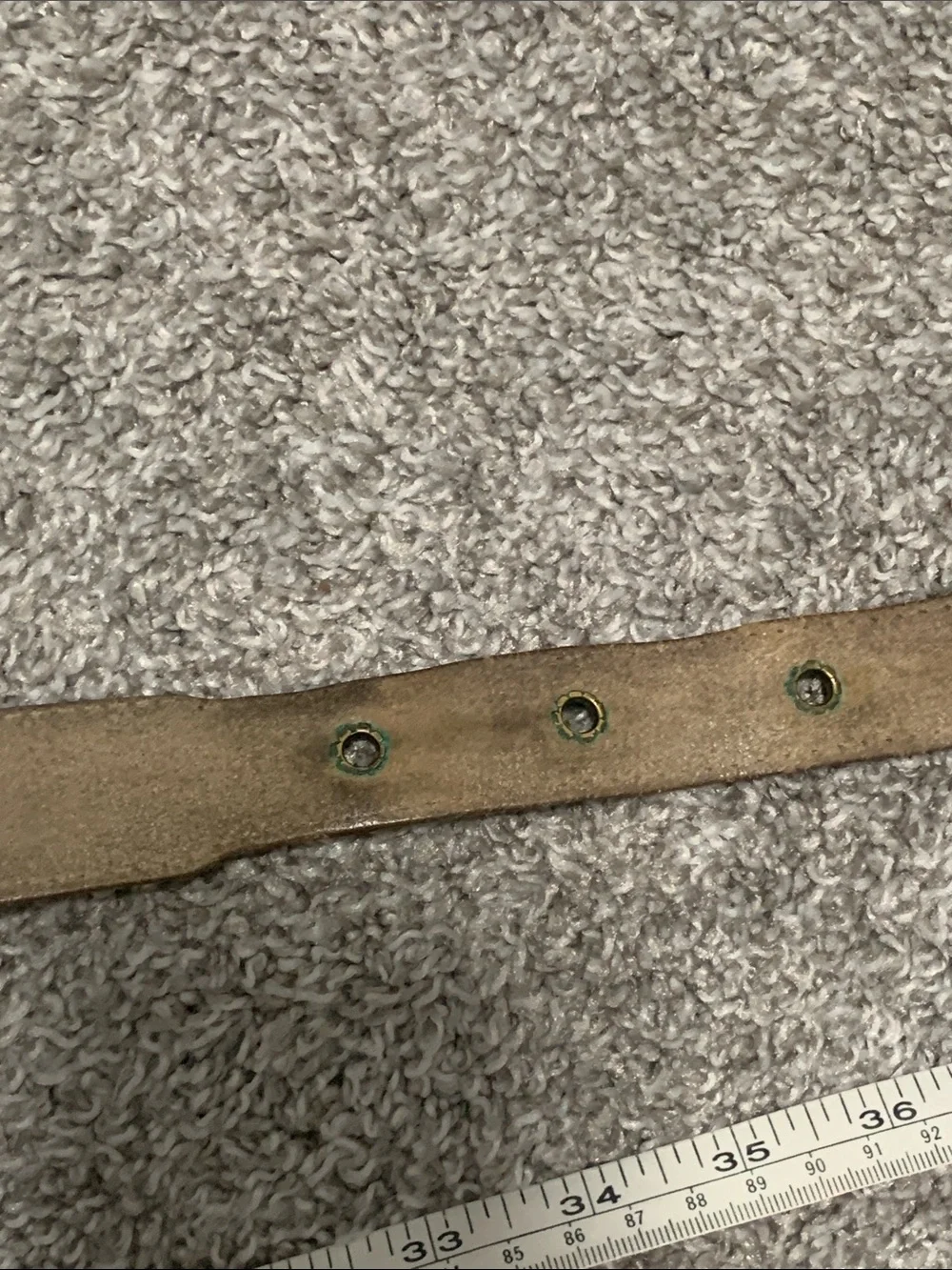 Vintage Brown Distressed Leather Belt with Brass Buckle